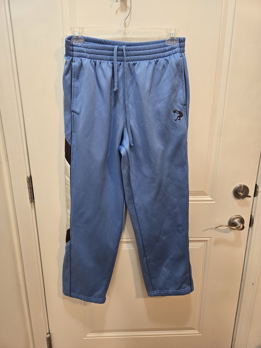 SHAQ Men’s Track Pants LMen's Light Blue Athletic Joggers with Side Panel Detail